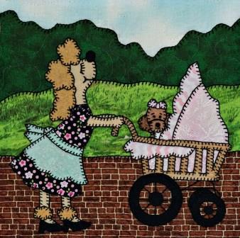 French Poodle Mom &amp; Baby by Ms P Designs USA