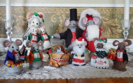 Mouse Christmas Ornaments by Susan of Ms P Designs USA