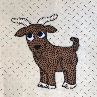 Goat applique by Ms P Designs USA