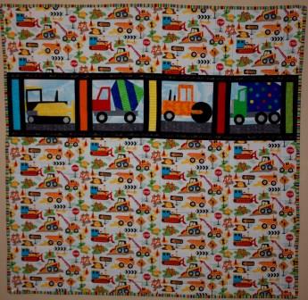 Construction Vehicles Quilt by Ms P Designs USA
