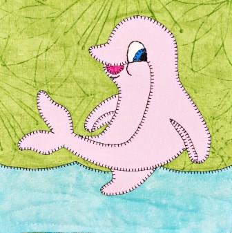 Amazon River Dolpin Applique by Ms P Designs USA
