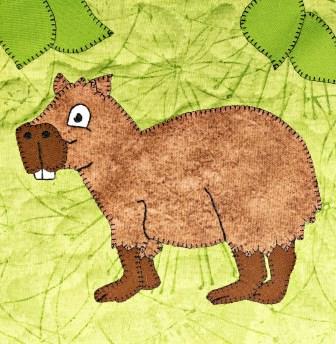 Capybara Applique by Ms P Designs USA