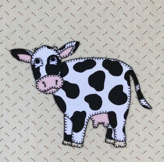 Cow applique by Ms P Designs USA