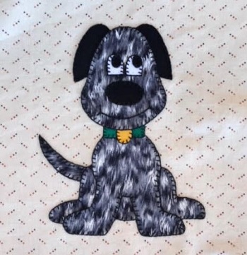 Dog applique by Ms P Designs USA