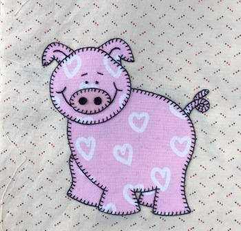 Pig applique by Ms P Designs USA