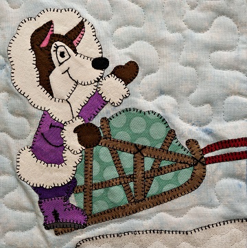 Musher Husky Applique Block Pattern