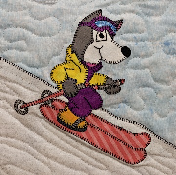 Ski Husky Applique Block Pattern