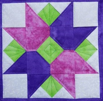 Tulip Bouquet Pieced Block by Ms P Designs USA
