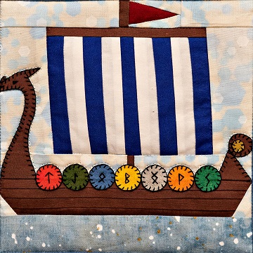 Viking dragon boat pattern by Ms P Designs USA