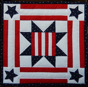 Patriotic Star Miniature Quilt Pattern by Ms P Designs USA