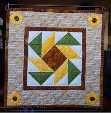 Star Flower Miniature Quilt by Ms P Designs USA