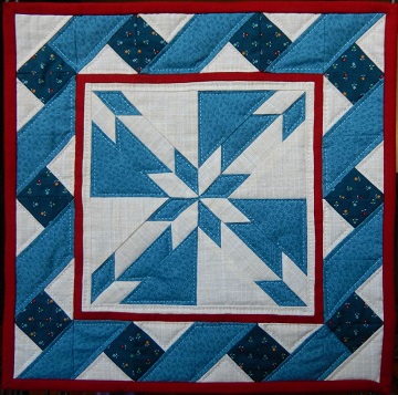 Hunter's Star Miniature Quilt Pattern in Blues by Ms P Designs USA