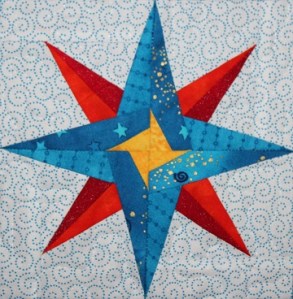 Mariner's Star Paper Pieced Block by Ms P Designs USA