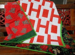 Sharon's HO! quilt close up