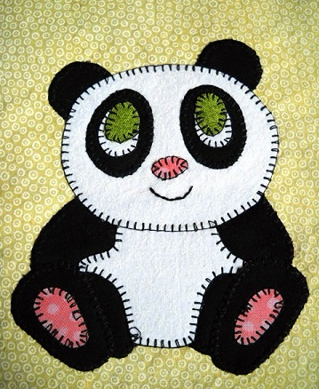 Giant Panda Applique by Ms P Designs USA