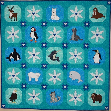 Polar Animals Quilt by Ms P Designs USA