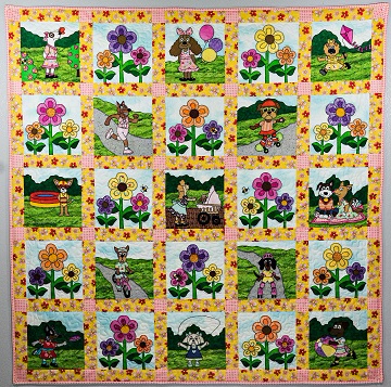 Puppy Park Girls Quilt by Ms P Designs USA