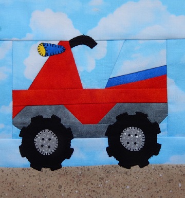 4-wheeler or ATV paper pieced pattern by Ms P Designs USA