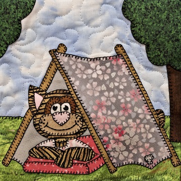 Camping cat by Ms P Designs USA