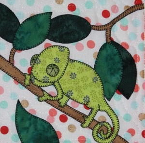 Chameleon applique by Ms P Designs USA