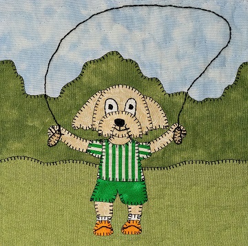 Maltese with rope applique quilt pattern