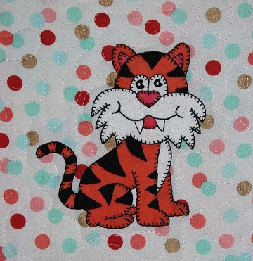 Tiger applique by Ms P Designs USA