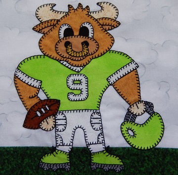 Bull football player by Ms P Designs USA