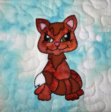 Cat applique by Ms P Designs USA