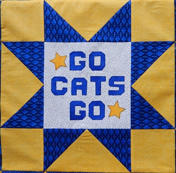 Football Stars Go Cats Go Block Ms P Designs USA