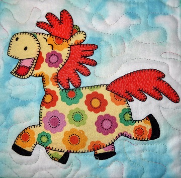 Horse applique by Ms P Designs USA