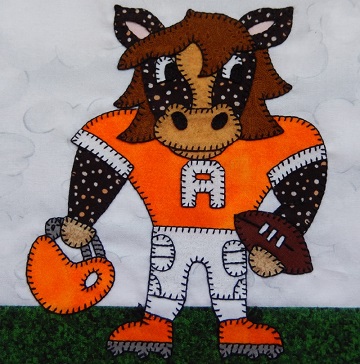 Horse or Mustang or Bronco football player by Ms P Designs USA