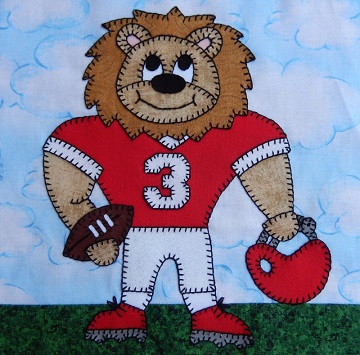 Lion football player by Ms P Designs USA