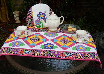 Tea party by Ms P Designs USA featuring Churn Dash Table Runner