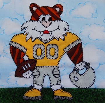 Tiger football player by Ms P Designs USA