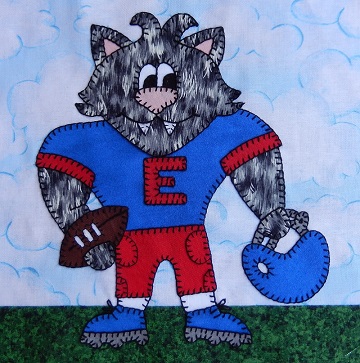 Wildcat football player by Ms P Designs USA