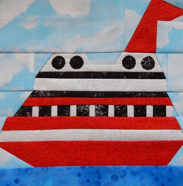 Cruise Ship Paper Pieced Pattern by Ms P Designs USA