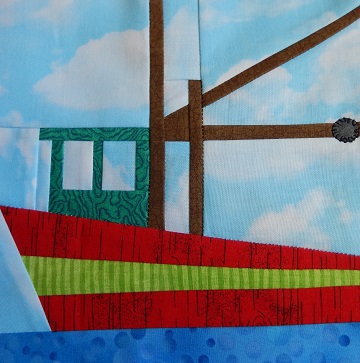 Fishing Boat Paper Pieced Pattern by Ms P Designs USA