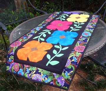 Jungle Flowers Table Runner by Ms P Designs USA