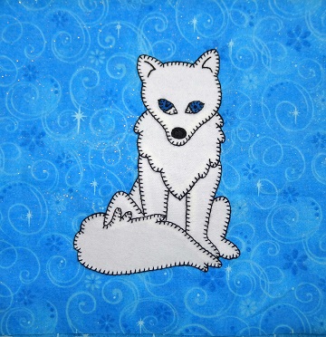 Arctic Fox Applique Block by Ms P Designs USA