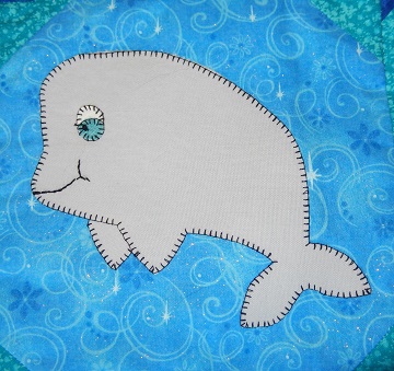 Beluga Applique Block by Ms P Designs USA