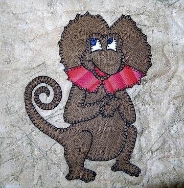 Frilled Lizard Applique by Ms P Designs USA