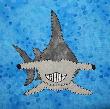 Hammerhead Shark Applique by Ms P Designs USA