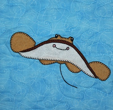 Manta Ray Applique by Ms P Designs USA