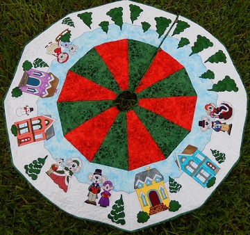 Merry Mousy Christmas Tree Skirt 2018 by Ms P Designs USA
