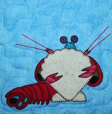 Peacock Mantis Shrimp Applique by Ms P Designs USA