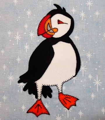 Puffin Applique Block by Ms P Designs USA