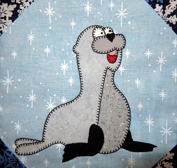 Sea Lion Applique Block by Ms P Designs USA