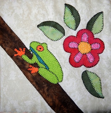 Tree Frog Applique by Ms P Designs USA