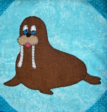 Walrus Applique Block by Ms P Designs USA