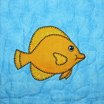 Yellow Tang Applique by Ms P Designs USA